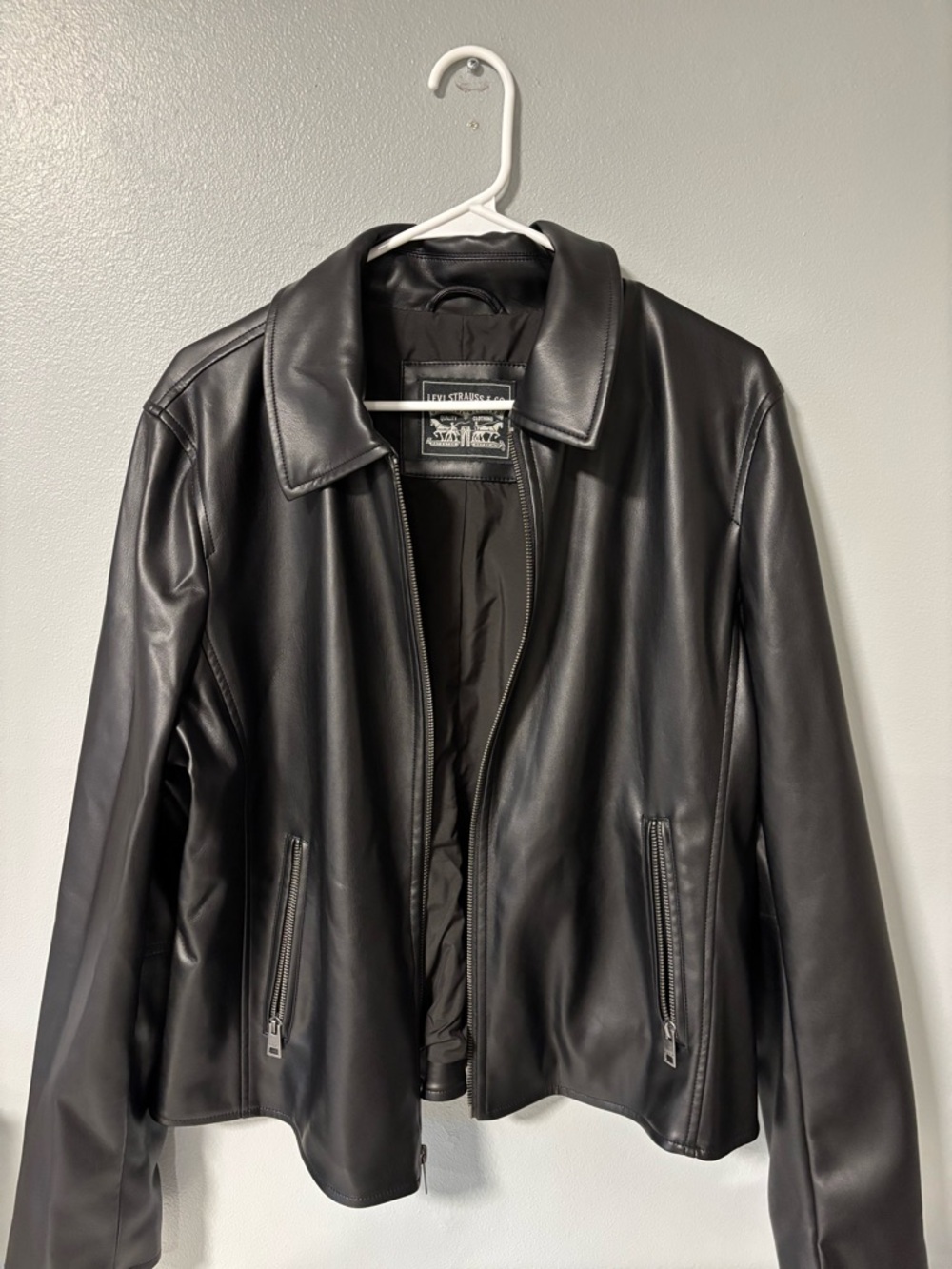 Levi's Black Women's Leather Zip Jacket